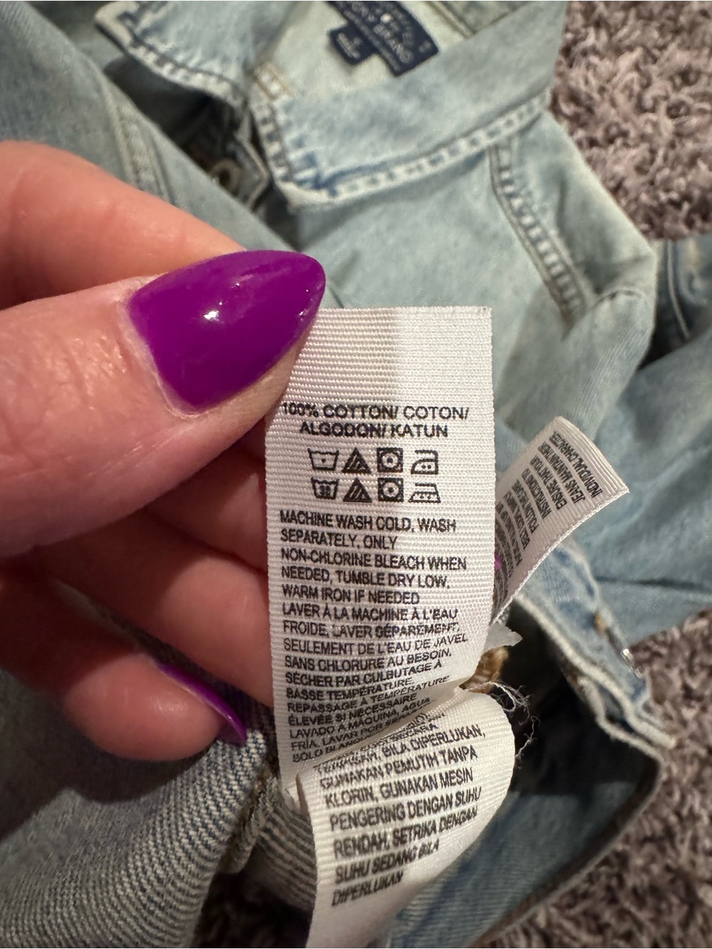Lucky Brand Denim Trucker Jean Jacket Embroidered  Distressed Cotton S - Picture 5 of 8